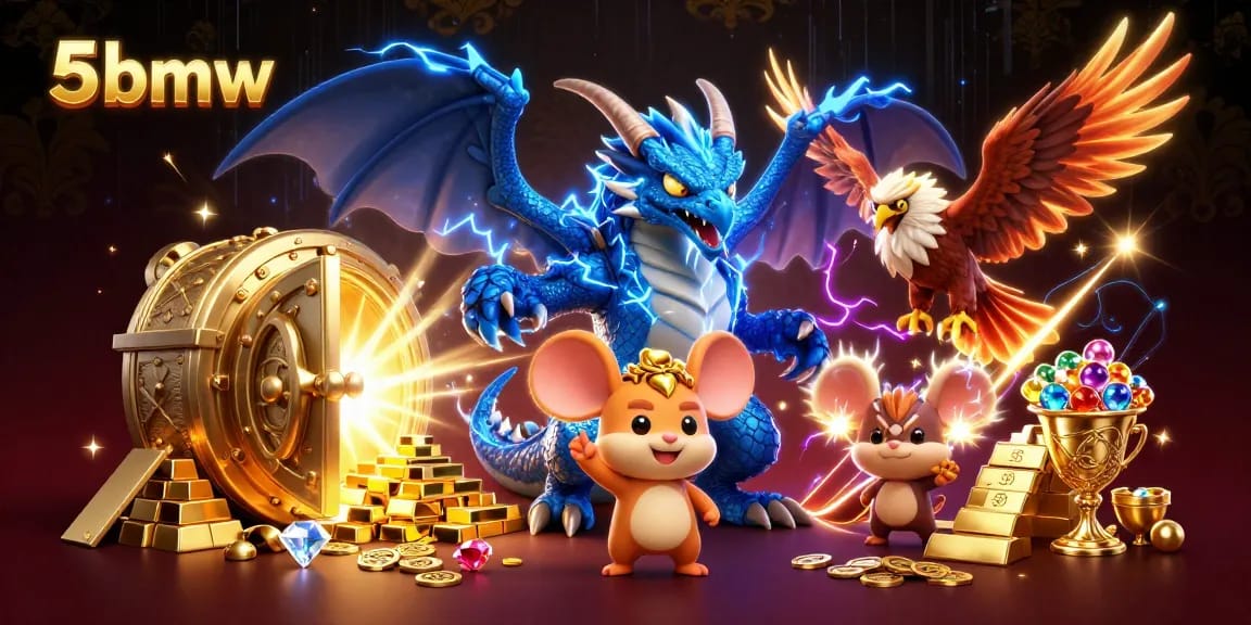 5bmw showcases a thunder dragon and fierce hawk in the exciting world of casino gaming.