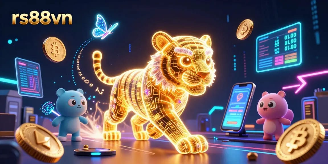 Experience thrilling gameplay at rs88vn with vibrant gaming elements illuminating the hustle of the digital casino.