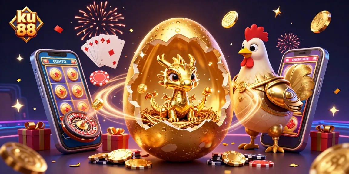 Join the excitement at ku 88 with a golden dragon and vibrant casino games!