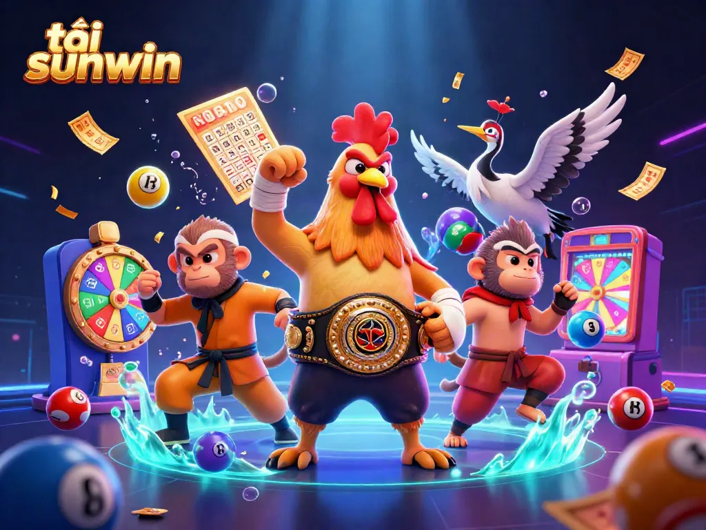 Experience the dynamic gaming world of tải sunwin with animated characters and immersive game elements.