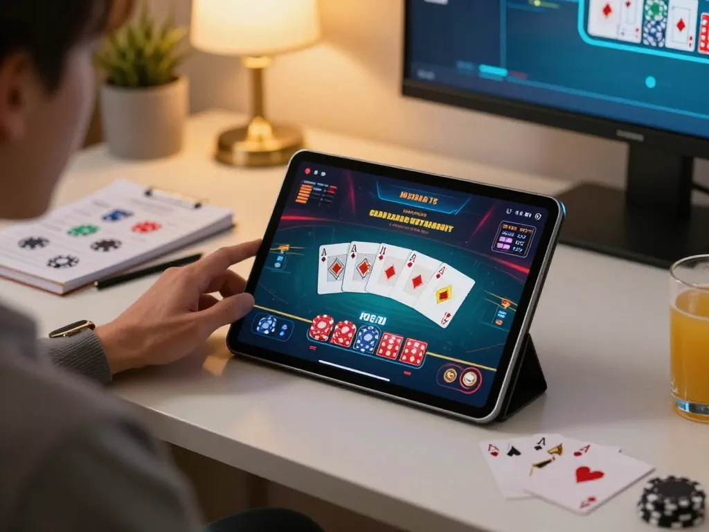 Enjoying strategic blackjack gameplay on hwg500's platform in a stylish home environment