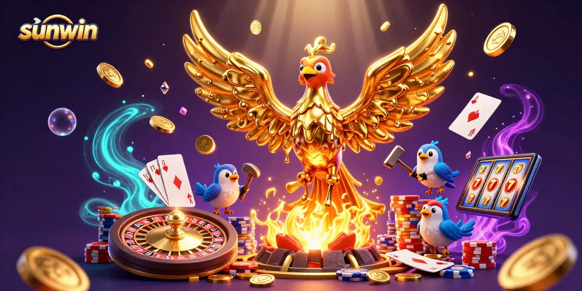 Experience thrilling slot wins with sunwin's vibrant casino scene featuring dynamic games and golden treasures.