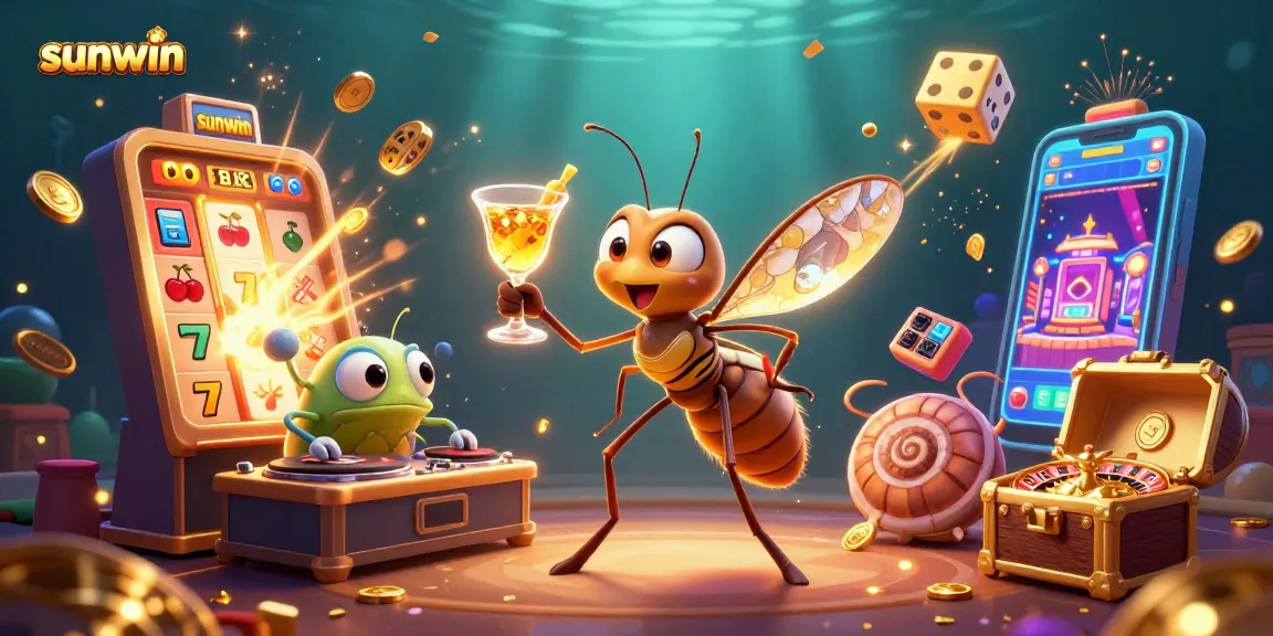 Engage with sunwin's vibrant casino atmosphere featuring a captivating mascot and dynamic game elements.