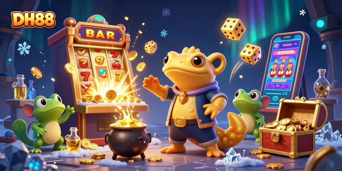 Experience thrilling wins at DH88 with a magical 3D casino scene featuring animated characters.