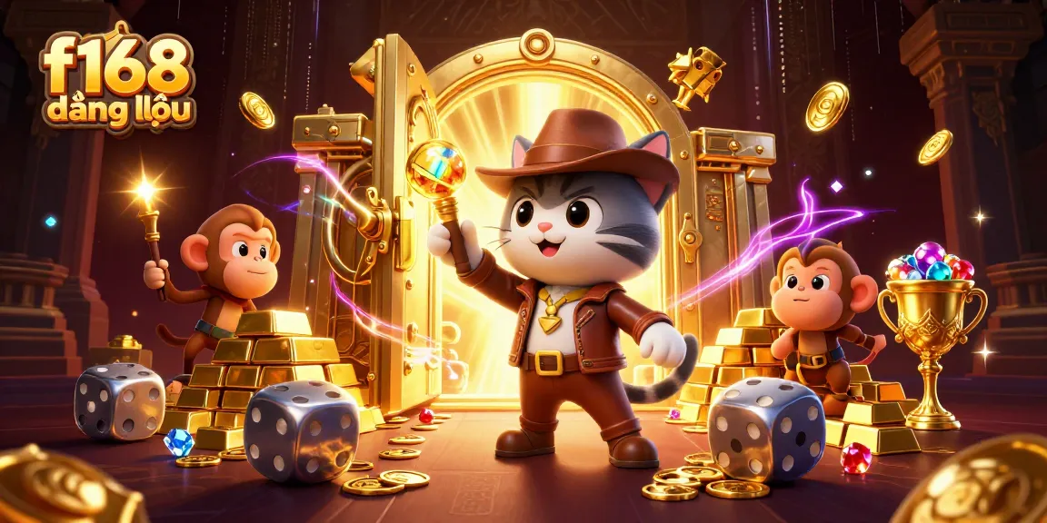 Experience excitement at f168 đăng nhập with vibrant casino adventures in this stunning illustration.